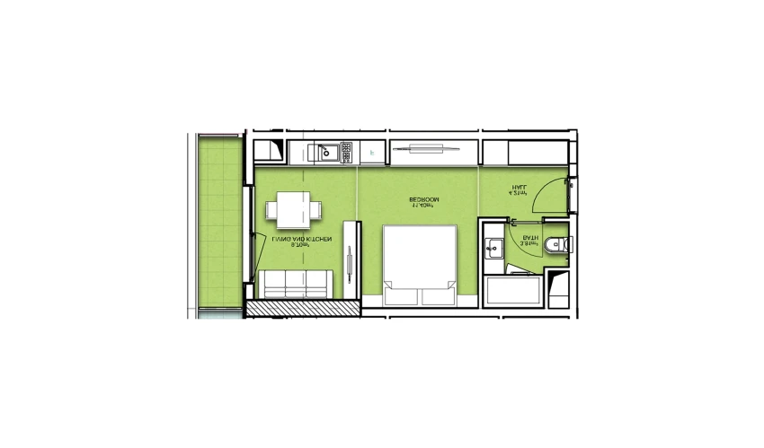 1-xonali xonadon 35.48 m²  11/19 qavat | Resim Taşkent Turar-joy majmuasi