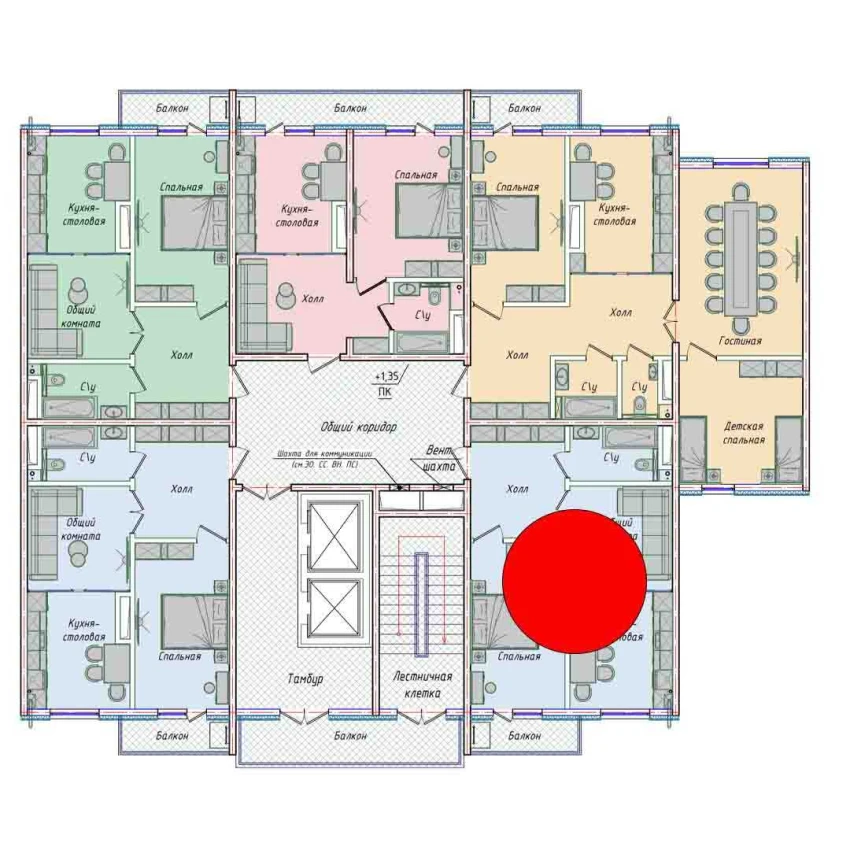 2-комнатная квартира 50.85 м²  12/12 этаж