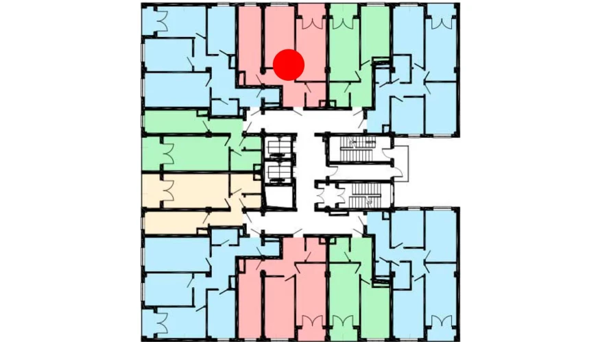 2-комнатная квартира 66.6 м²  14/14 этаж