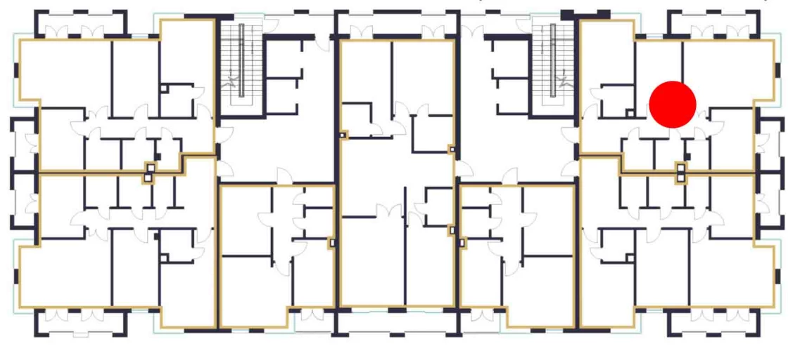 3-xonali xonadon 97.14 m²  6/6 qavat