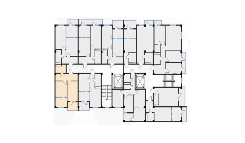 2-комнатная квартира 47.03 м²  6/7 этаж | Жилой комплекс Bochka Resort