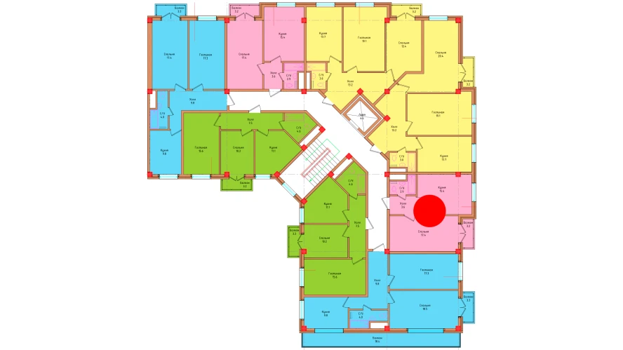 1-комнатная квартира 40.37 м²  2/2 этаж