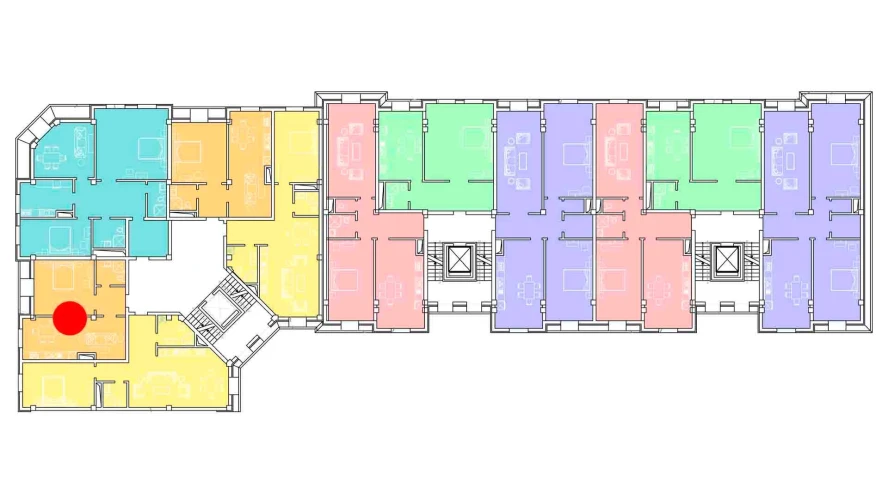 3-комнатная квартира 63.38 м²  8/8 этаж