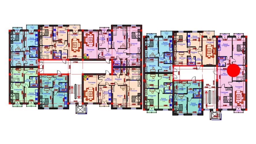 3-комнатная квартира 120.5 м²  7/7 этаж