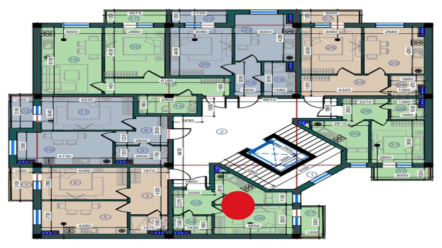 1-xonali xonadon 29.9 m²  2/2 qavat