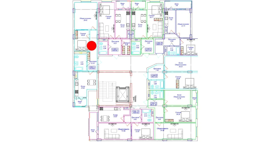 2-комнатная квартира 67.36 м²  2/2 этаж