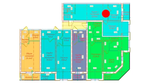 2-комнатная квартира 61.8 м²  2/16 этаж | Жилой комплекс DO'MBIROBOD RESIDENCE