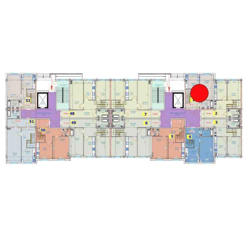 1-xonali xonadon 90.6 m²  1/9 qavat | YANGI AVLOD Turar-joy majmuasi