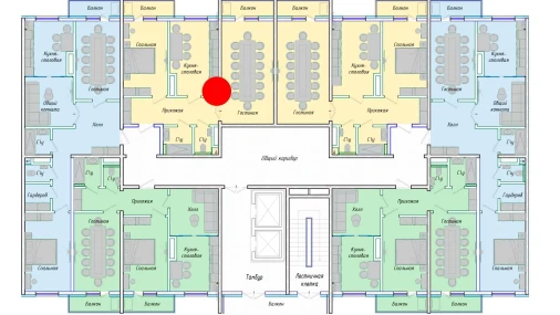 2-комнатная квартира 76.72 м²  8/12 этаж | Жилой комплекс SERGELI CITY