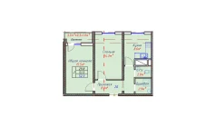 2-комн. квартира 52.3 м²  15/16 этаж | Жилой комплекс TRINITY