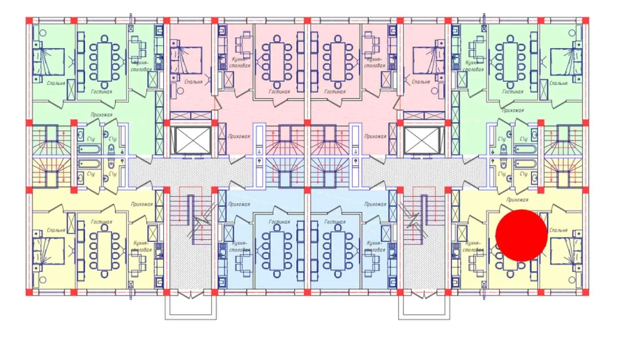 5-xonali xonadon 132.6 m²  1/1 qavat