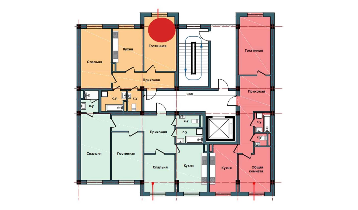 2-комнатная квартира 71.3 м²  2/2 этаж