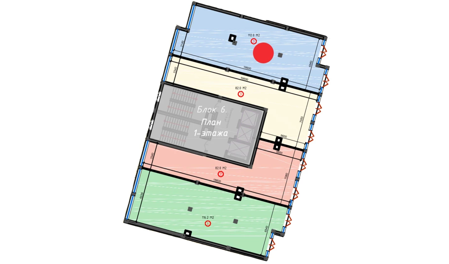 1-xonali xonadon 112 m²  3/3 qavat