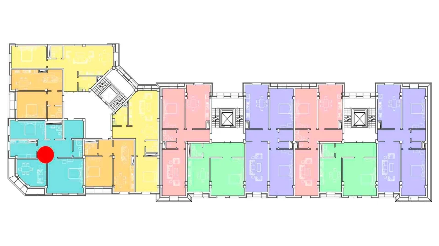 5-xonali xonadon 124.88 m²  8/8 qavat