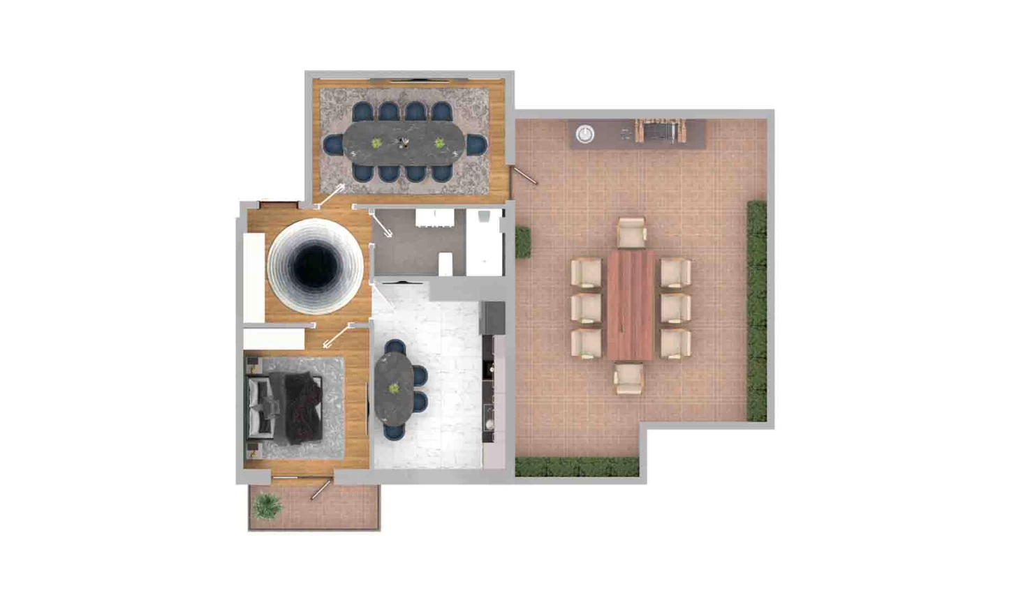 2-комнатная квартира 56.77 м²  13/13 этаж