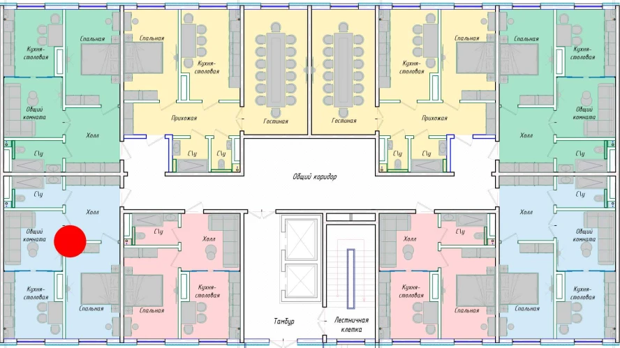 2-комнатная квартира 50.85 м²  1/1 этаж