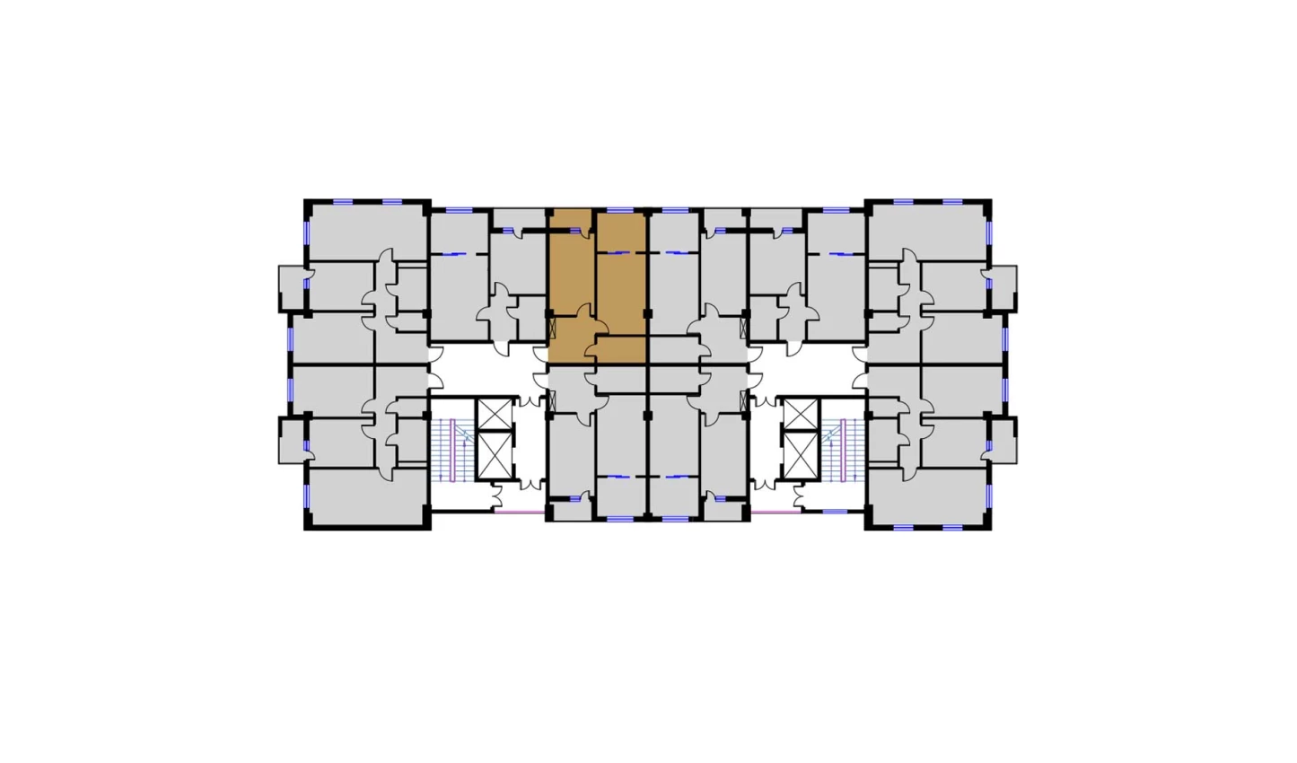 2-комнатная квартира 53.34 м²  16/16 этаж