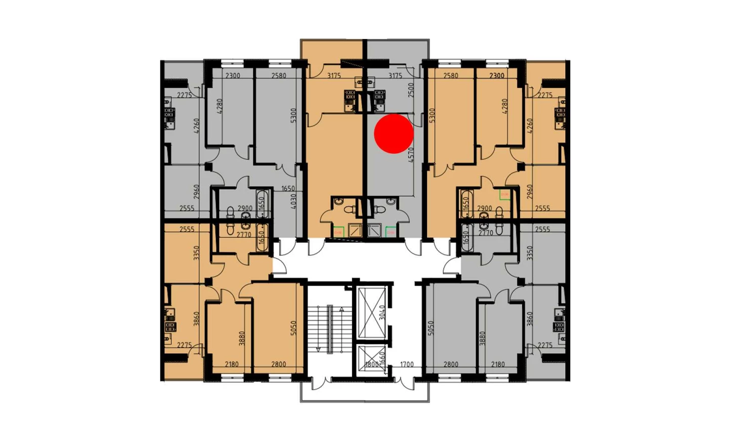 1-комнатная квартира 29.24 м²  7/7 этаж