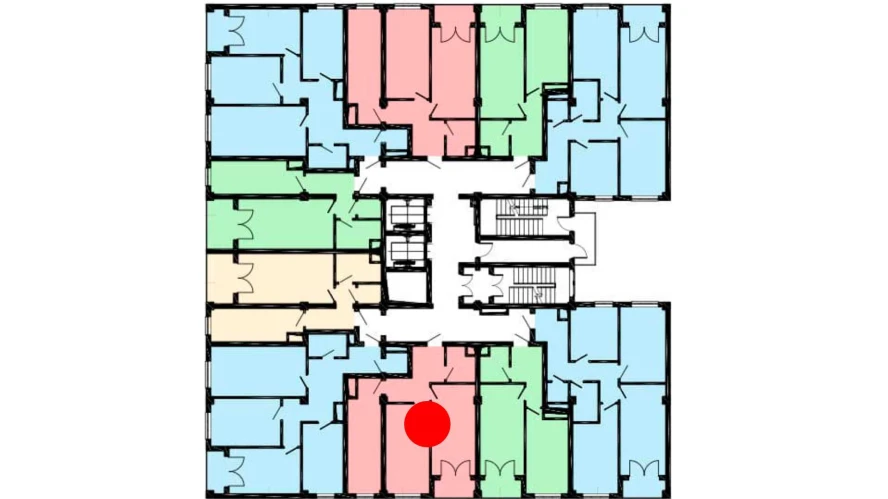 2-комнатная квартира 66.6 м²  13/13 этаж