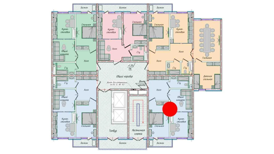 2-комнатная квартира 50.85 м²  15/15 этаж