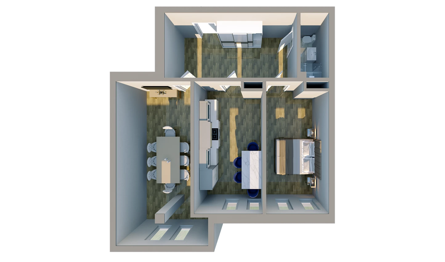 2-комнатная квартира 74.6 м²  9/9 этаж