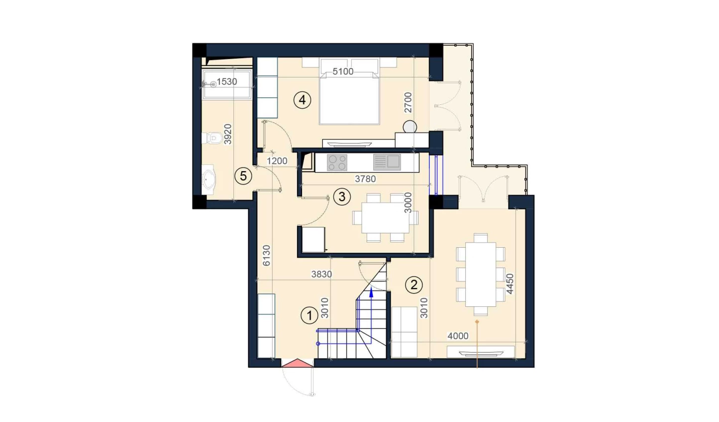 2-комнатная квартира 65 м²  9/9 этаж