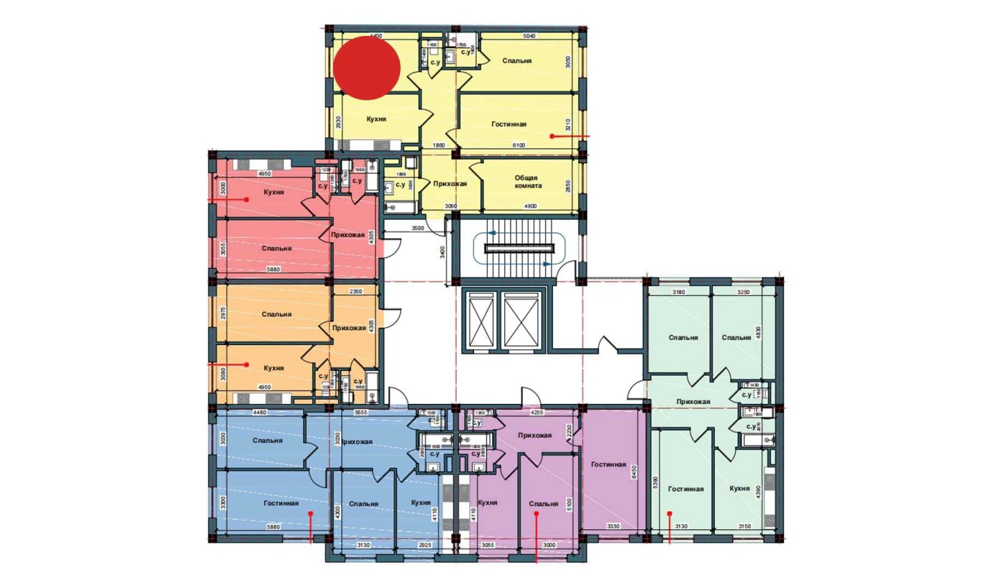 4-комнатная квартира 109.3 м²  2/2 этаж