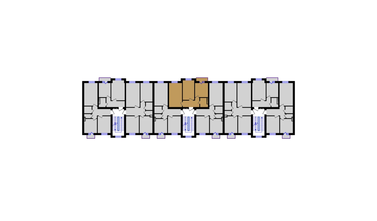 2-комнатная квартира 55.78 м²  5/5 этаж