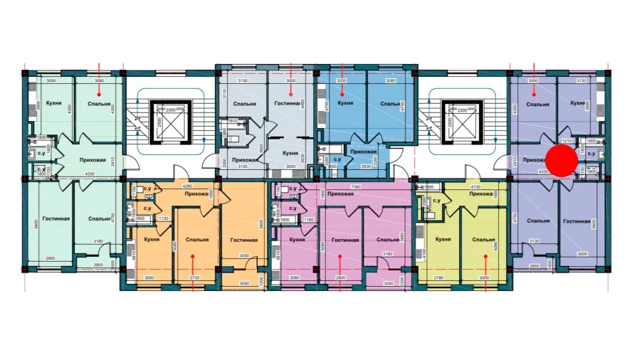 3-комнатная квартира 79.4 м²  2/2 этаж