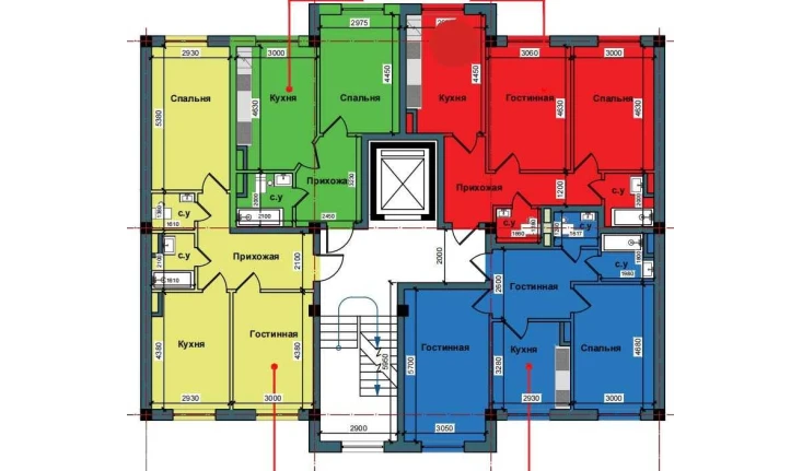 2-xonali xonadon 59.2 m²  2/9 qavat | NUR BARAKA Turar-joy majmuasi