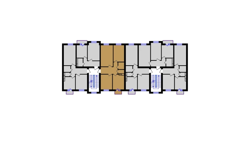 3-комнатная квартира 74.08 м²  4/5 этаж | Жилой комплекс QIZILTEPA