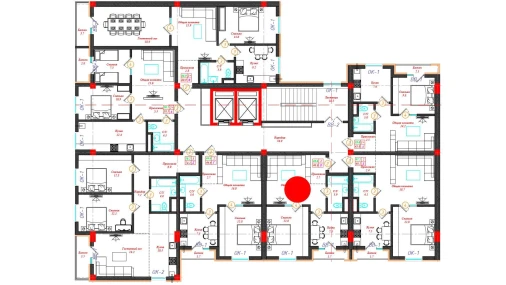 2-комнатная квартира 46.6 м²  8/12 этаж | Жилой комплекс CHINARA PARK