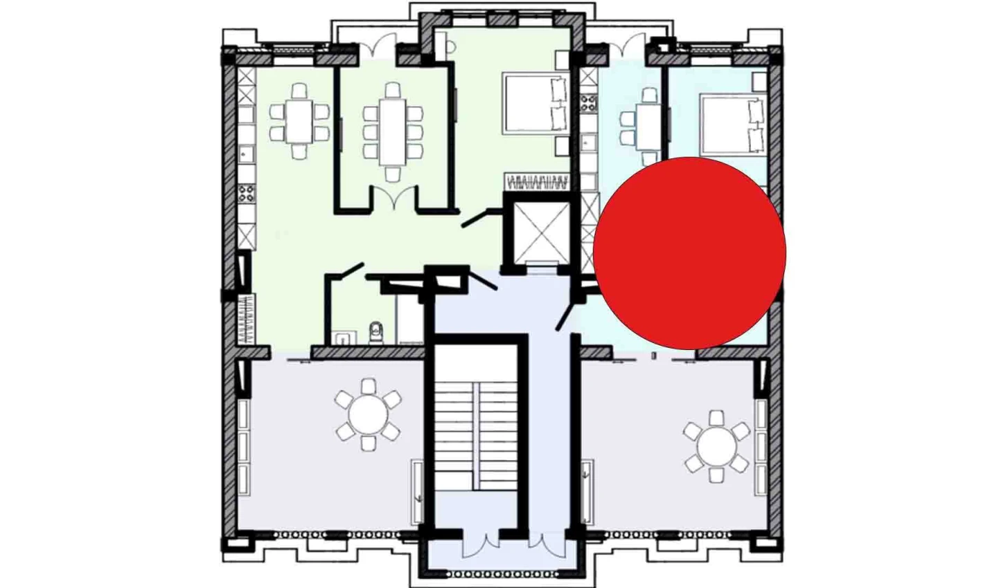 1-комнатная квартира 84.02 м²  13/13 этаж