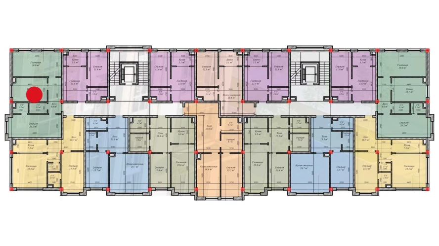 2-xonali xonadon 67.7 m²  2/2 qavat