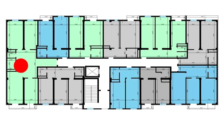 3-xonali xonadon 103.6 m²  5/5 qavat