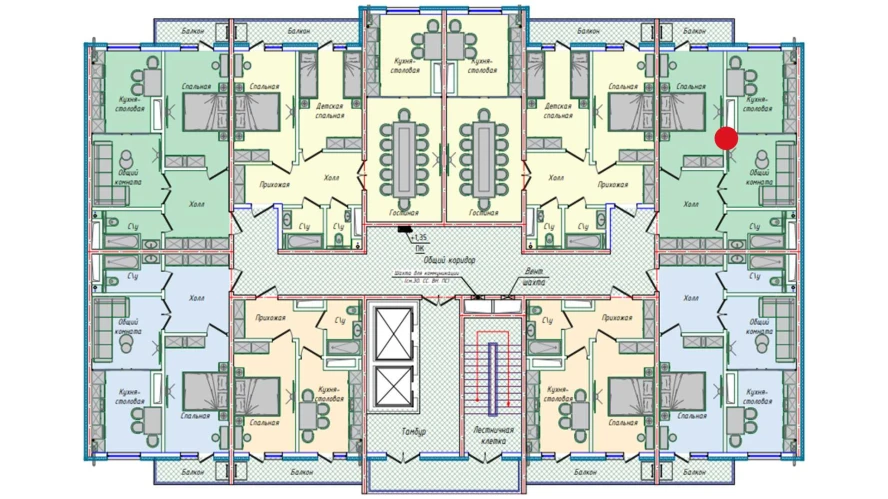 2-xonali xonadon 50.7 m²  14/14 qavat