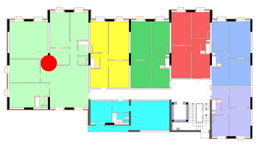 5-комнатная квартира 191.3 м²  2/2 этаж