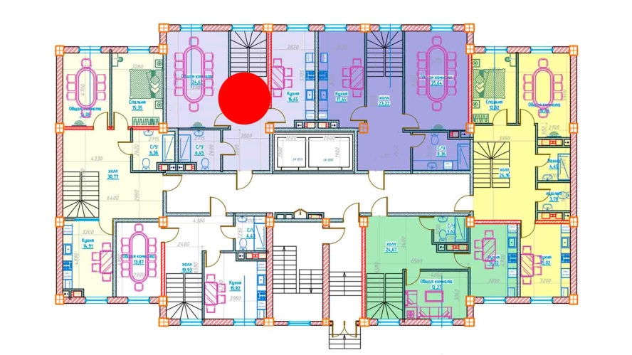 1-комнатная квартира 70.57 м²  1/1 этаж