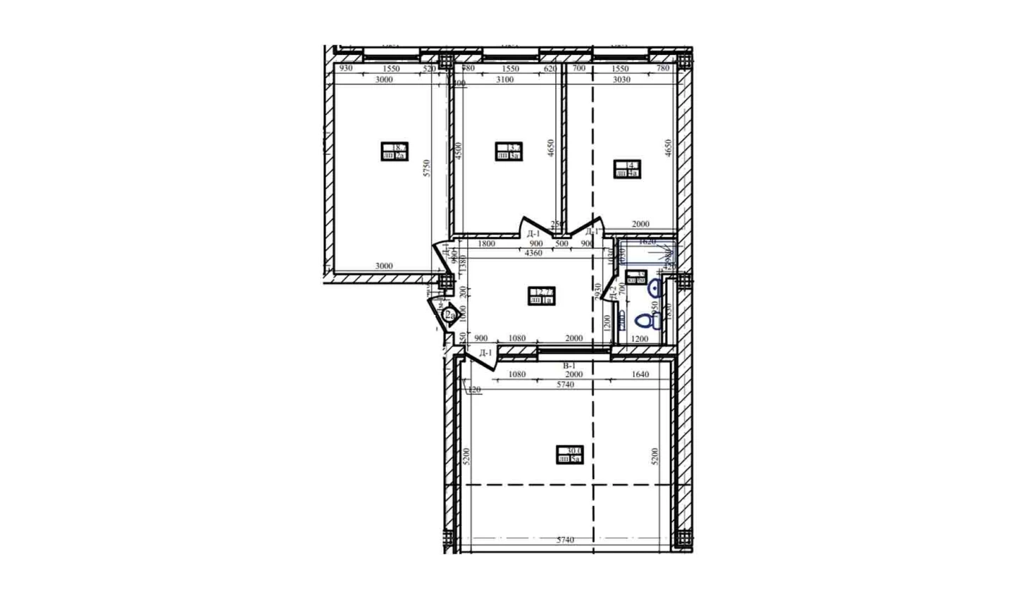 2-комнатная квартира 73.23 м²  8/8 этаж