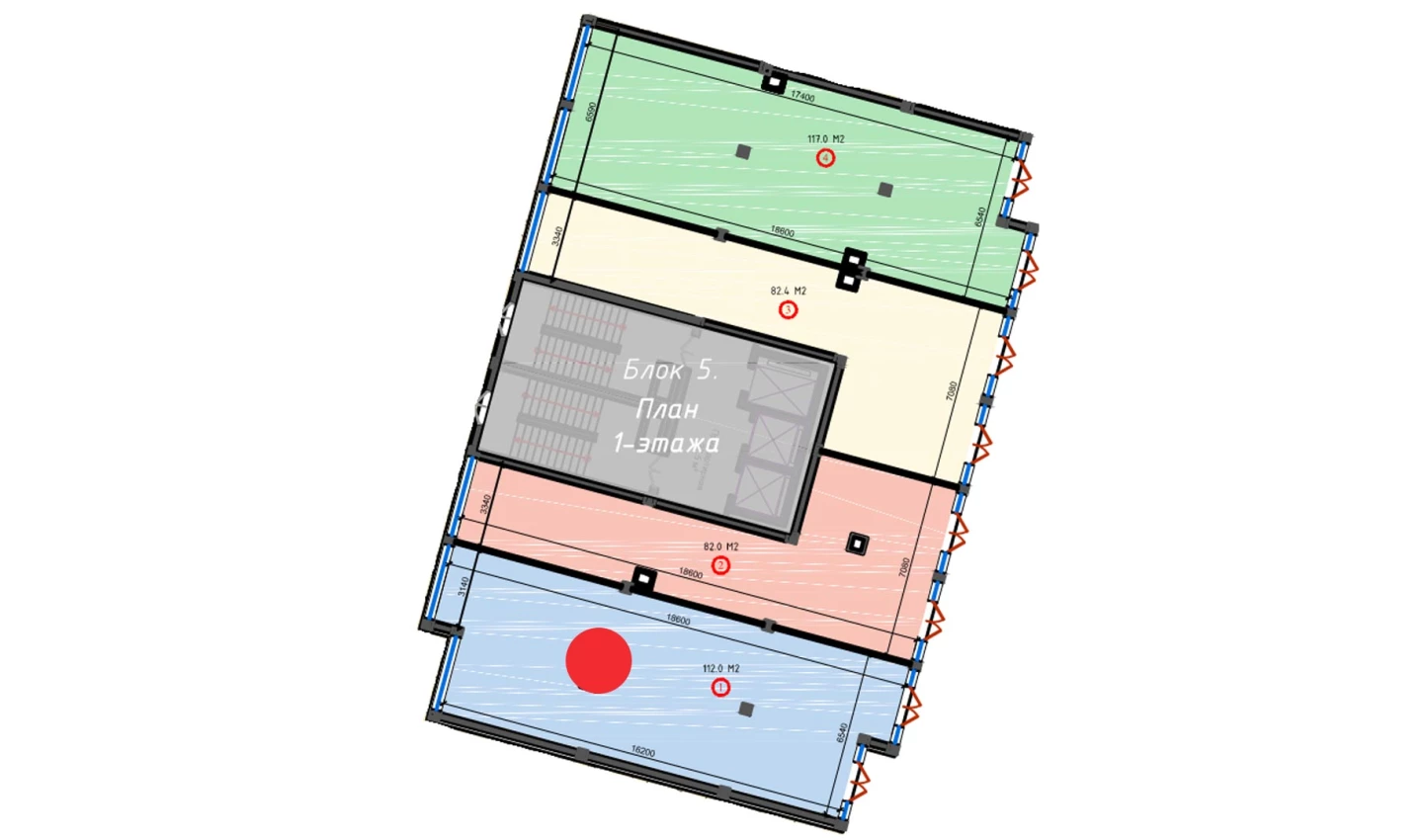 1-комнатная квартира 112 м²  1/1 этаж