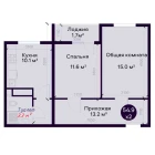 2-body.ApartmentCard.комнатная квартира 54.9 body.ApartmentCard.м²  2/2 body.ApartmentCard.этаж