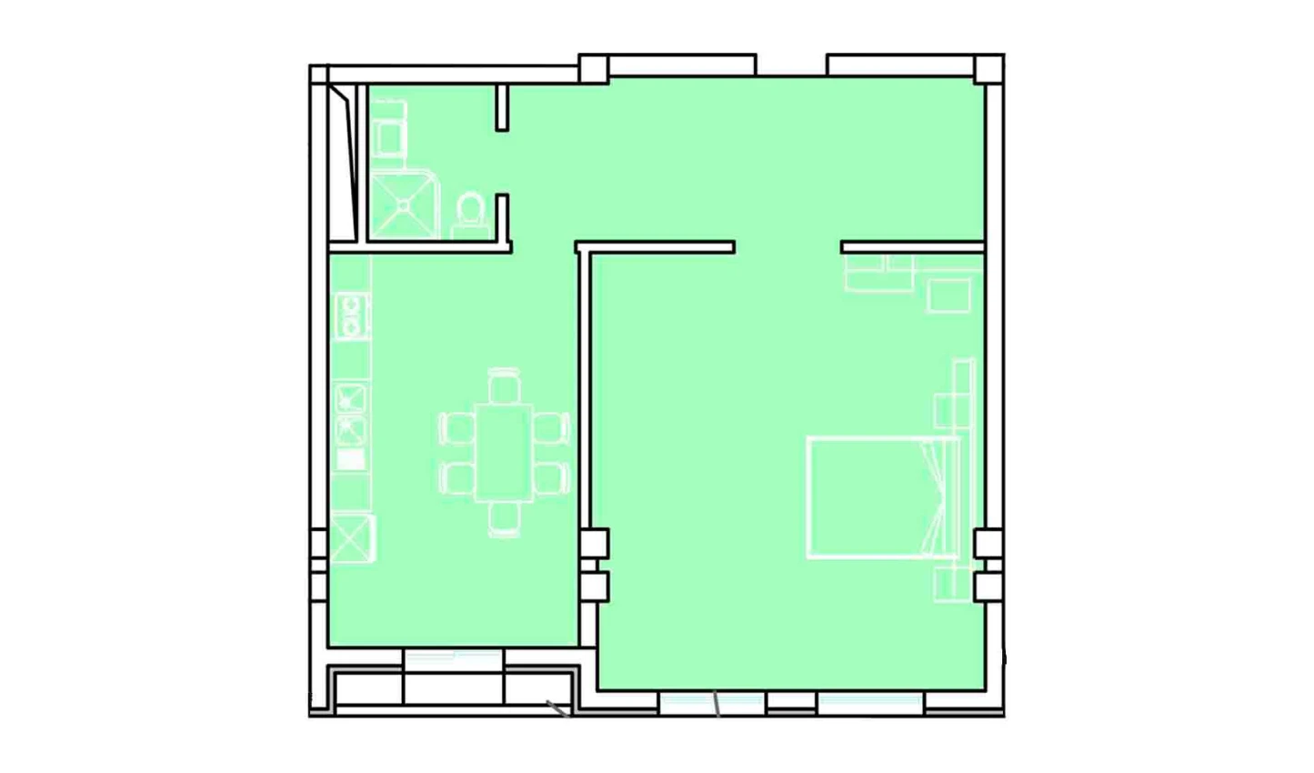 2-комнатная квартира 75.46 м²  8/8 этаж