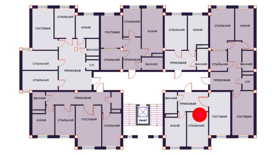 2-комнатная квартира 63 м²  2/2 этаж