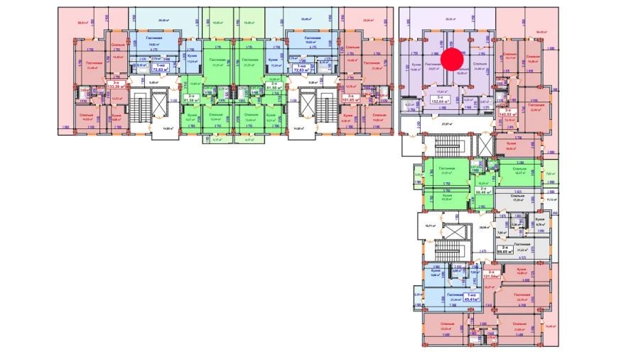 3-комнатная квартира 114.28 м²  2/2 этаж