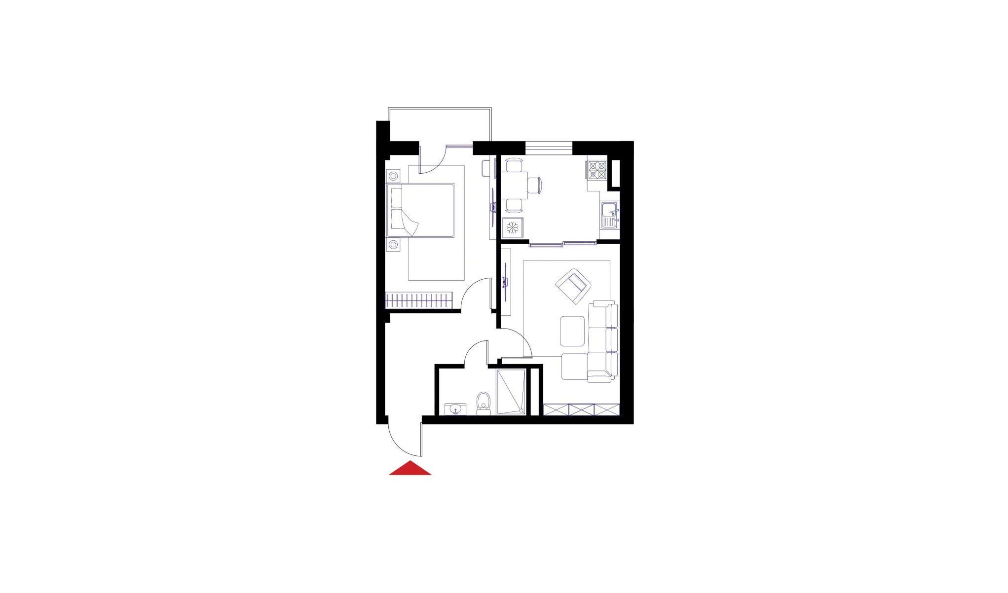 2-комнатная квартира 53.4 м²  4/4 этаж