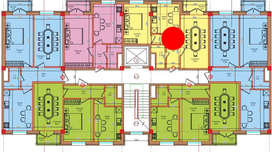 2-xonali xonadon 51.3 m²  2/2 qavat