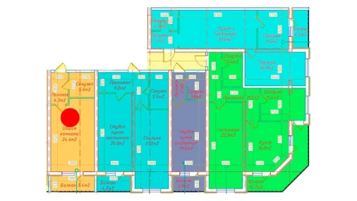 1-xonali xonadon 39.1 m²  5/16 qavat | DO'MBIROBOD RESIDENCE Turar-joy majmuasi