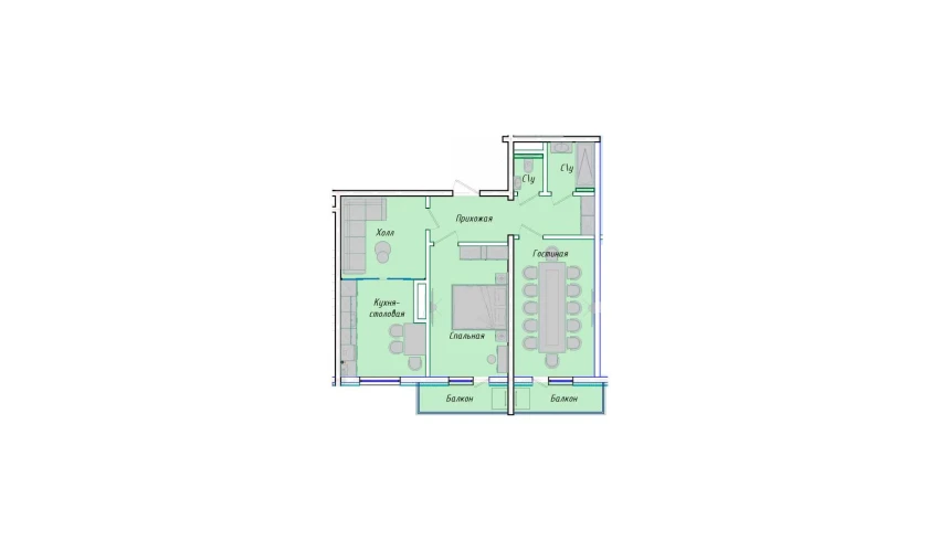 3-xonali xonadon 72.85 m²  8/12 qavat | SERGELI CITY Turar-joy majmuasi