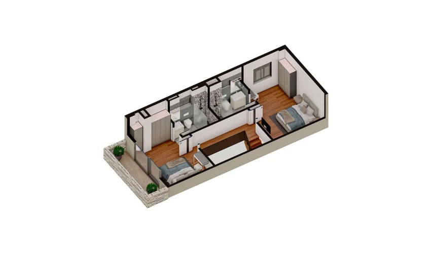 4-xonali xonadon 106.26 m²  2/4 qavat | TUSHLAR VODIYSI Turar-joy majmuasi