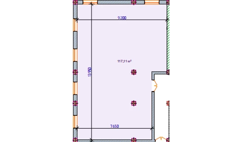 1-xonali xonadon 117.11 m²  0/0 qavat